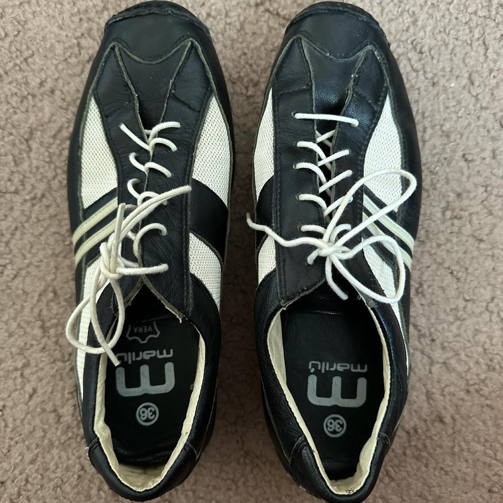 Black and white Marilú Vera Pelle Shoes